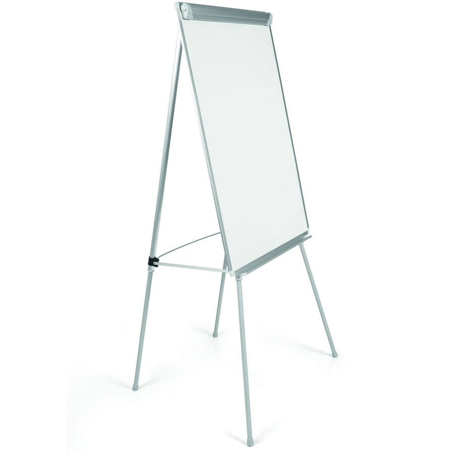 28" (2.3 ft) Width x 40.5" (3.4 ft) Height - White Surface - Gray Aluminum Frame - Rectangle - Floor Standing, Tabletop - Telescoping Leg, Non-magnetic, Sturdy, Foldable, Lightweight, Portable, Pen Tray, Adjustable Easel Pad Holder - 1 Each