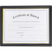 8.50" x 11" Frame Size - Rectangle - Hanger - Plastic - Gold, Black - 1 Each