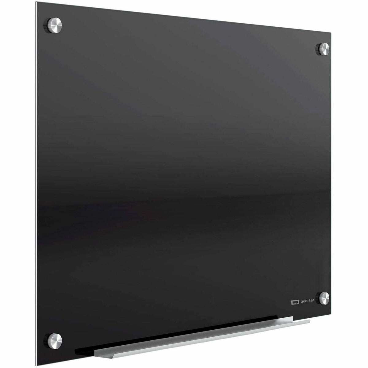 Quartet Infinity Glass Magnetic Dry-Erase Board, 36" x 24", Black Tempered Glass Surface, Black Frame, Horizontal/Vertical, Magnetic, 1 Each