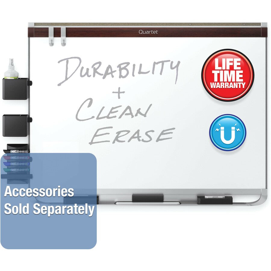 Quartet Infinity Glass Magnetic Dry-Erase Board, 72" x 48", Black Tempered Glass Surface, Black Frame, Horizontal/Vertical, Magnetic, 1 Each