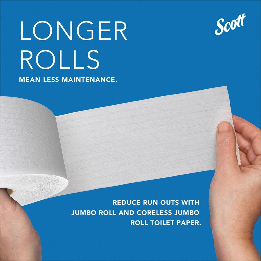 Scott Essential Coreless Jumbo Roll Toilet Paper Dispenser, 2 Roll Capacity, Black Plastic, 10.9" H x 20.1" W x 5.9" D, 1 Carton