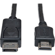 Tripp Lite DisplayPort to HDMI Cable Adapter, 3 ft, Male-to-Male, Supports 1920 x 1080, Black, 1 Each, TAA Compliant