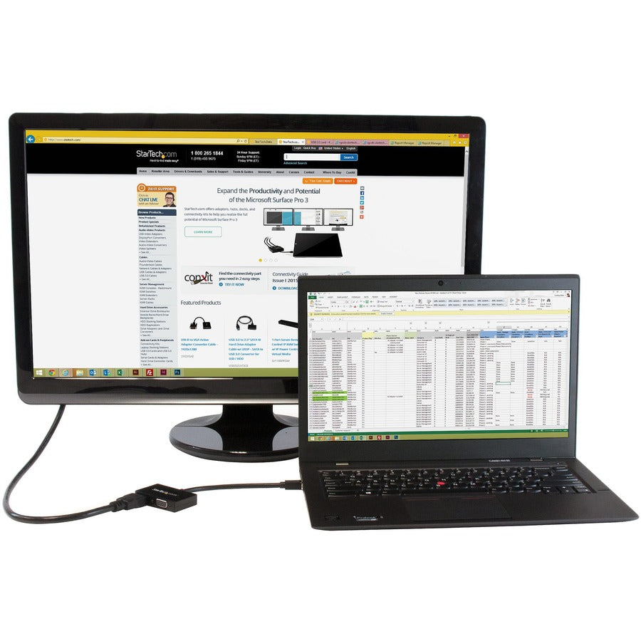 StarTech.com Travel A/V adapter: 2-in-1 Mini DisplayPort to HDMI or VGA converter