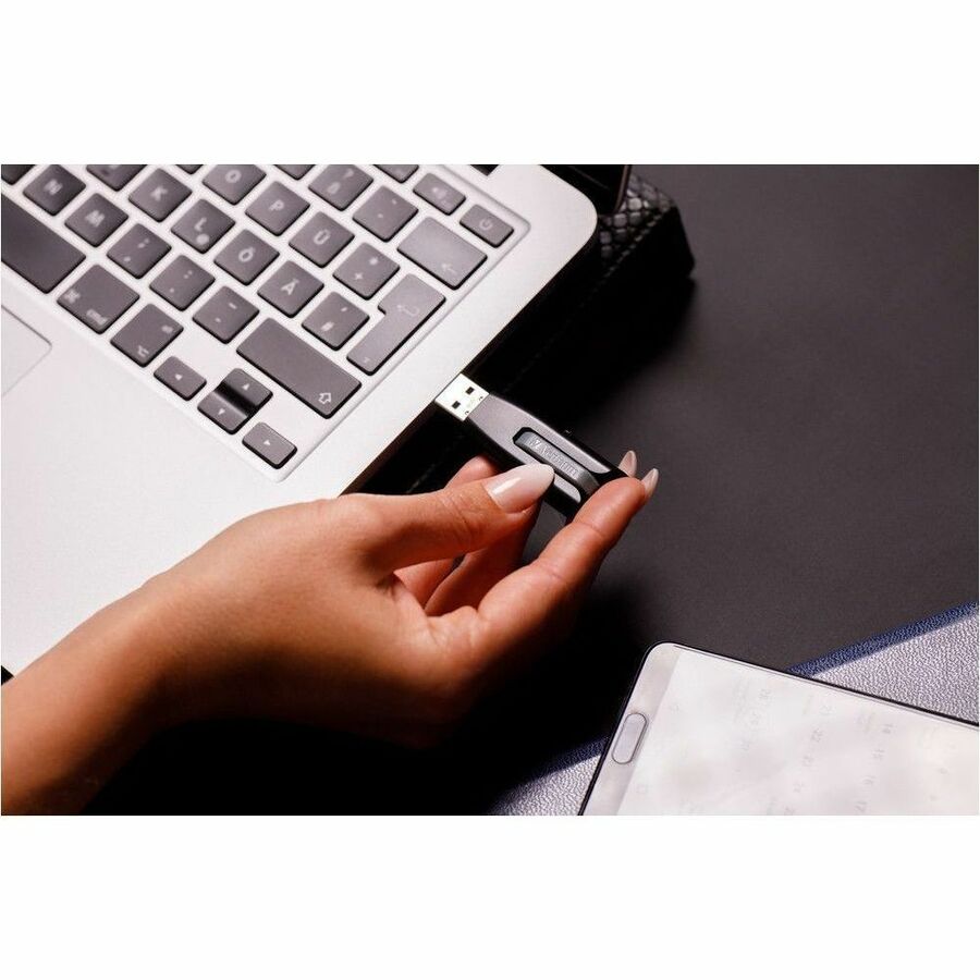 256 GB - USB 3.2 (Gen 1) Type A - 120 MB/s Read Speed - 25 MB/s Write Speed - Gray - Lifetime Warranty - 1 Each - TAA Compliant