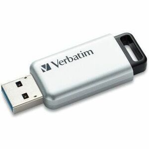 Verbatim Store 'n' Go Secure Pro USB 3.0 Drive, 32 GB, Silver, 256-bit AES Encryption, 1 Each, TAA Compliant