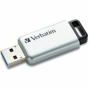 Verbatim Store 'n' Go Secure Pro USB 3.0 Drive, 16 GB, 100 MB/s Read, 20 MB/s Write, 256-bit AES Encryption, 1 Each, TAA Compliant