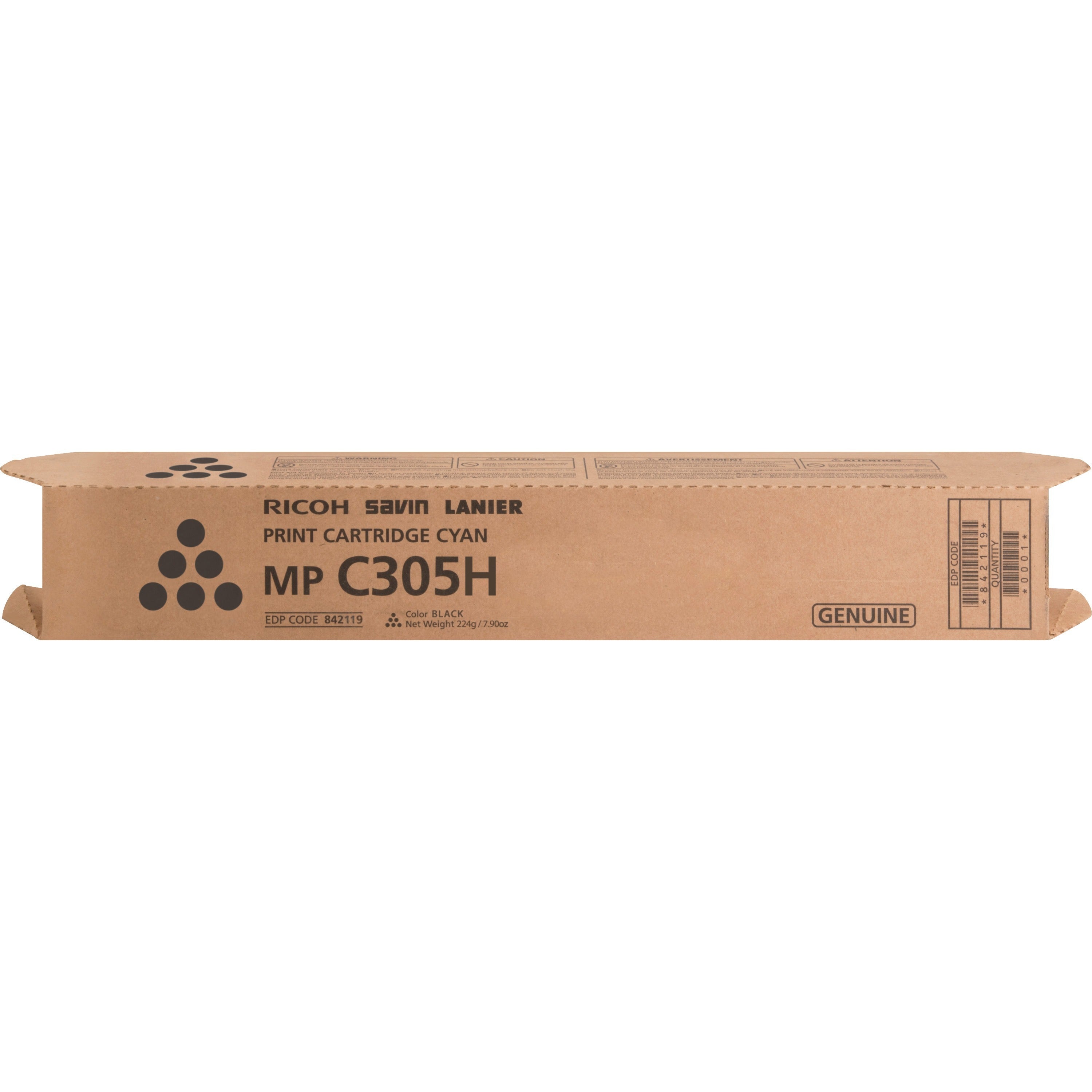 Ricoh Original Black Laser Toner Cartridge, 1 Each, 12,000 Page Yield