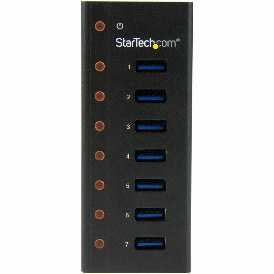 StarTech.com 7 Port USB 3.0 Hub - Desktop or Wall-mountable Metal Enclosure