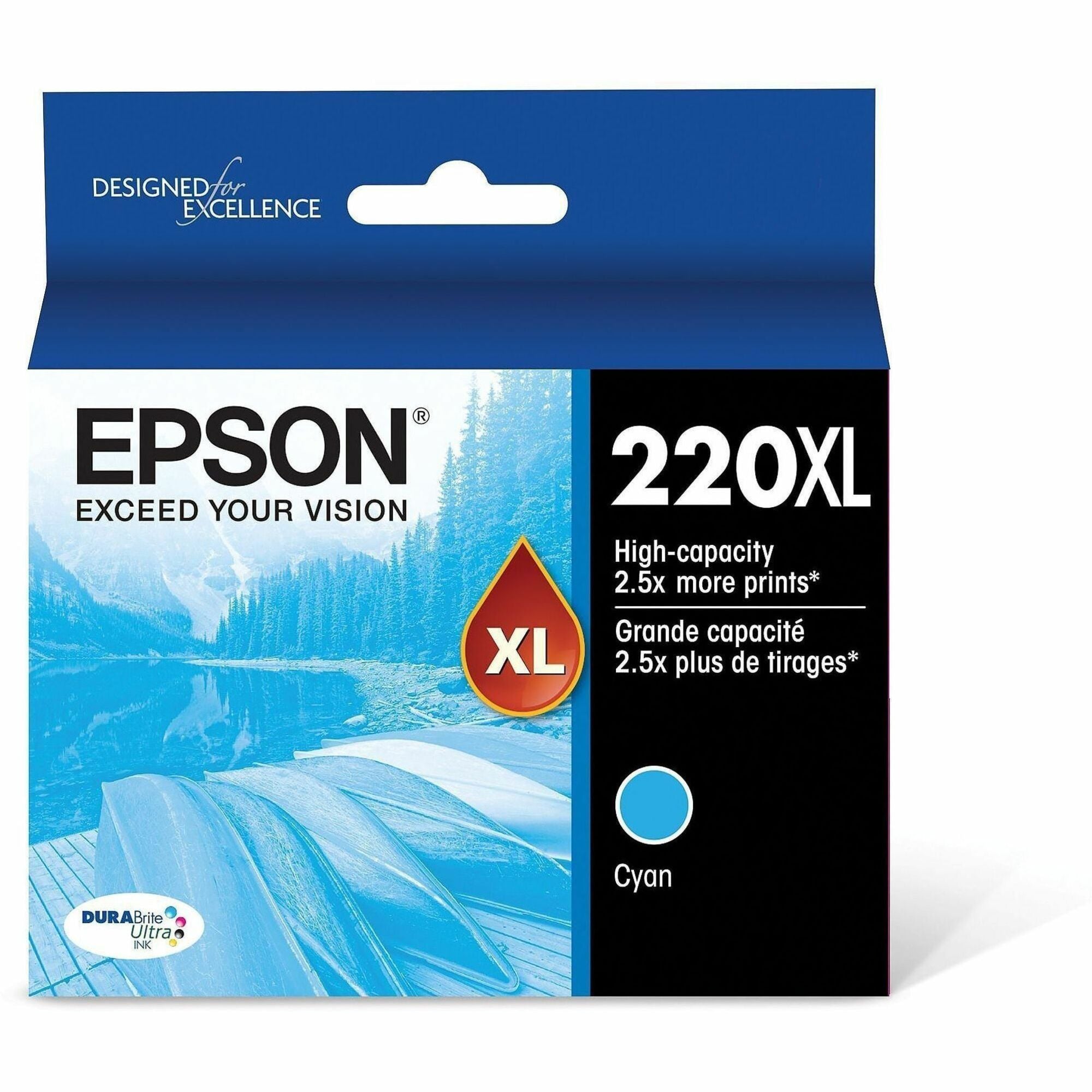 Epson DURABrite Ultra 220XL Original High Yield Inkjet Ink Cartridge - Cyan - 1 Pack