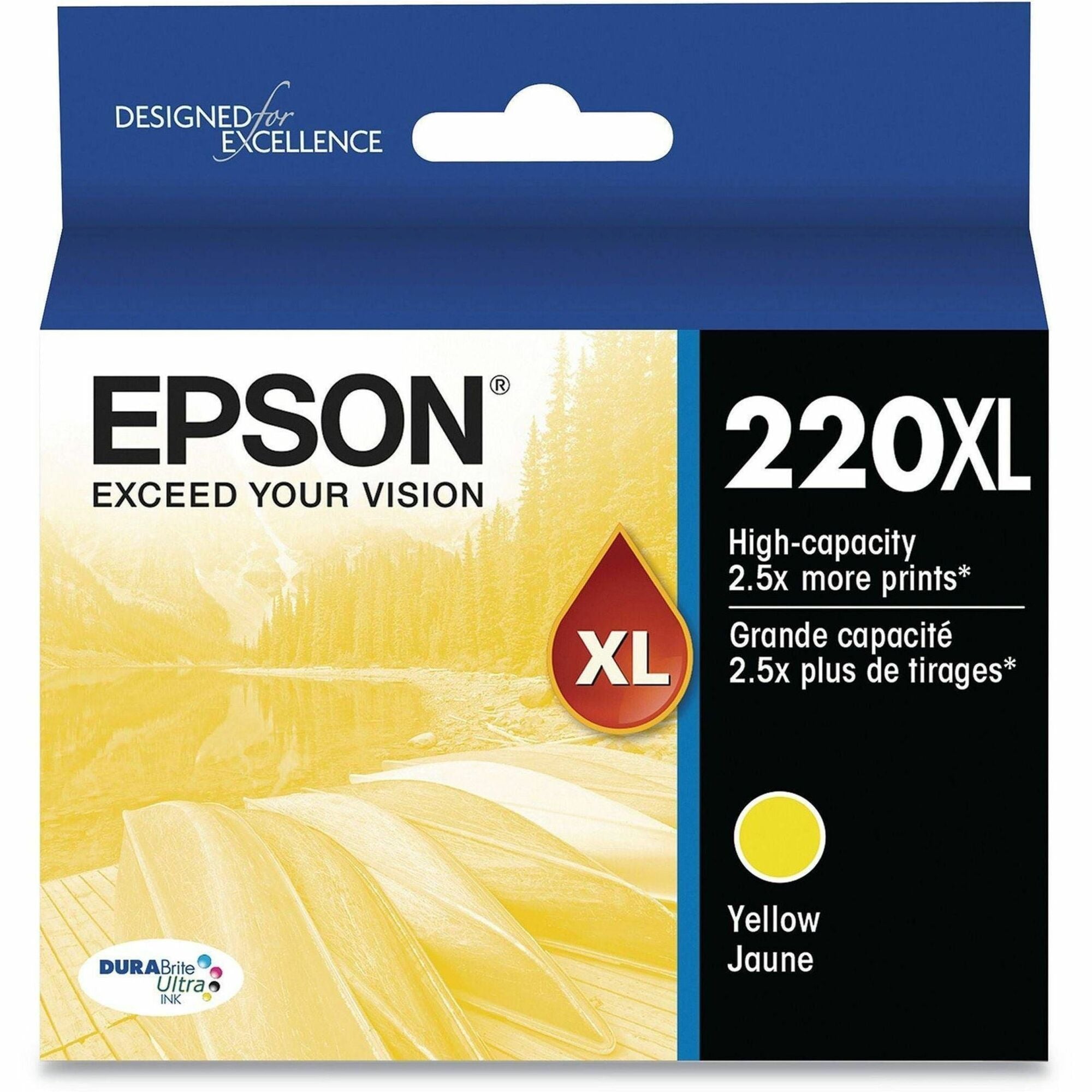Epson DURABrite Ultra 220XL Original High Yield Inkjet Ink Cartridge - Yellow - 1 Pack