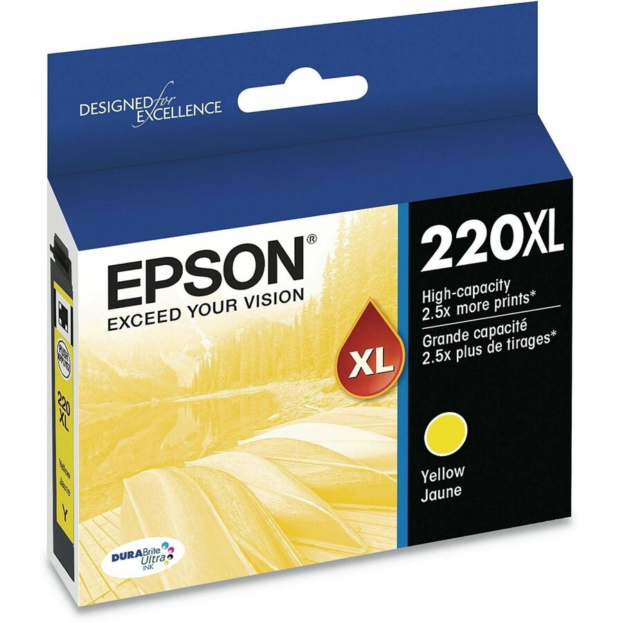 Epson DURABrite Ultra 220XL Original High Yield Inkjet Ink Cartridge - Yellow - 1 Pack