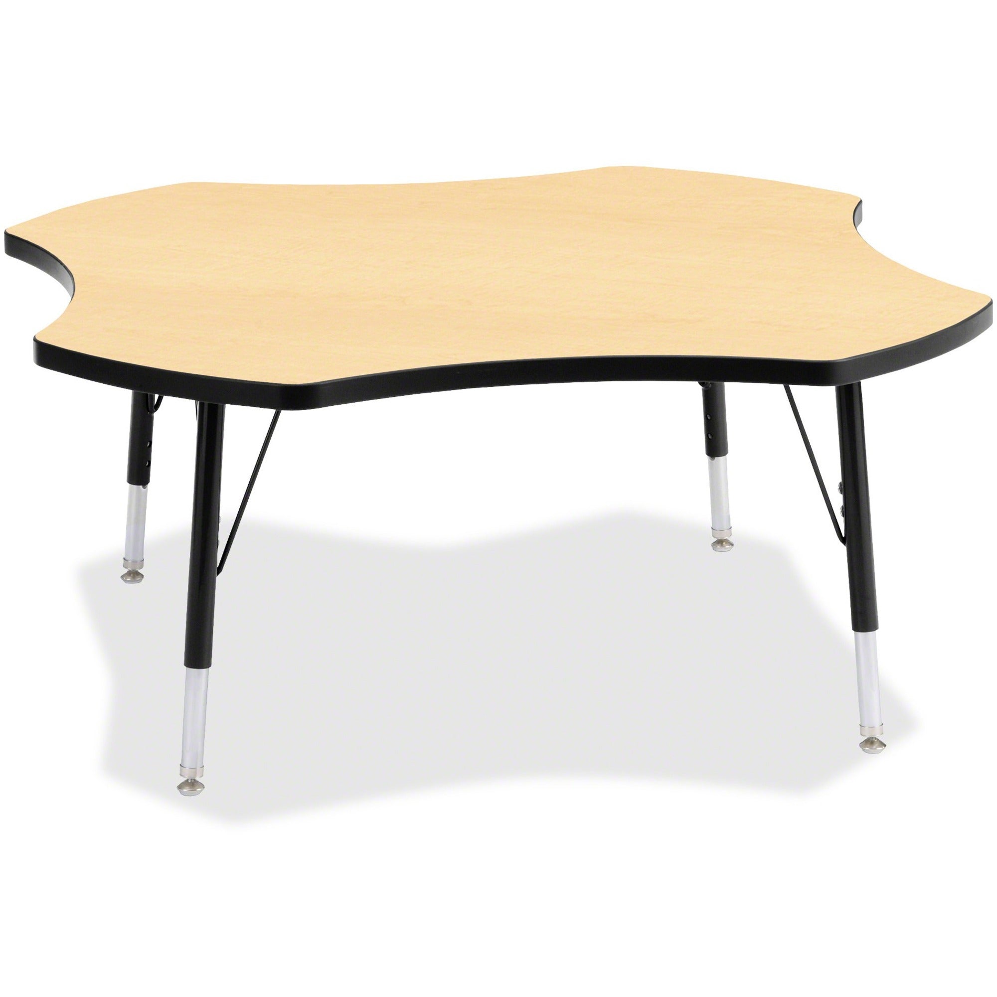 Berries® Four Leaf Activity Table, A-height - Maple/Black/Black
