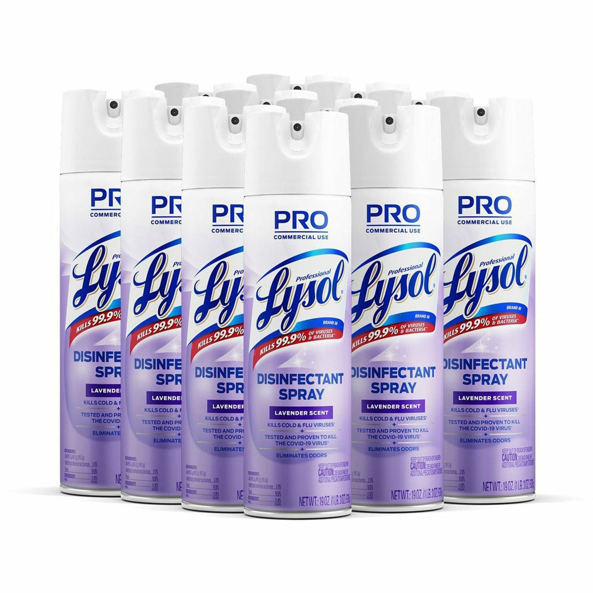 Professional Lysol Lavender Disinfectant Spray, 19 oz, Lavender Scent, 12/Carton