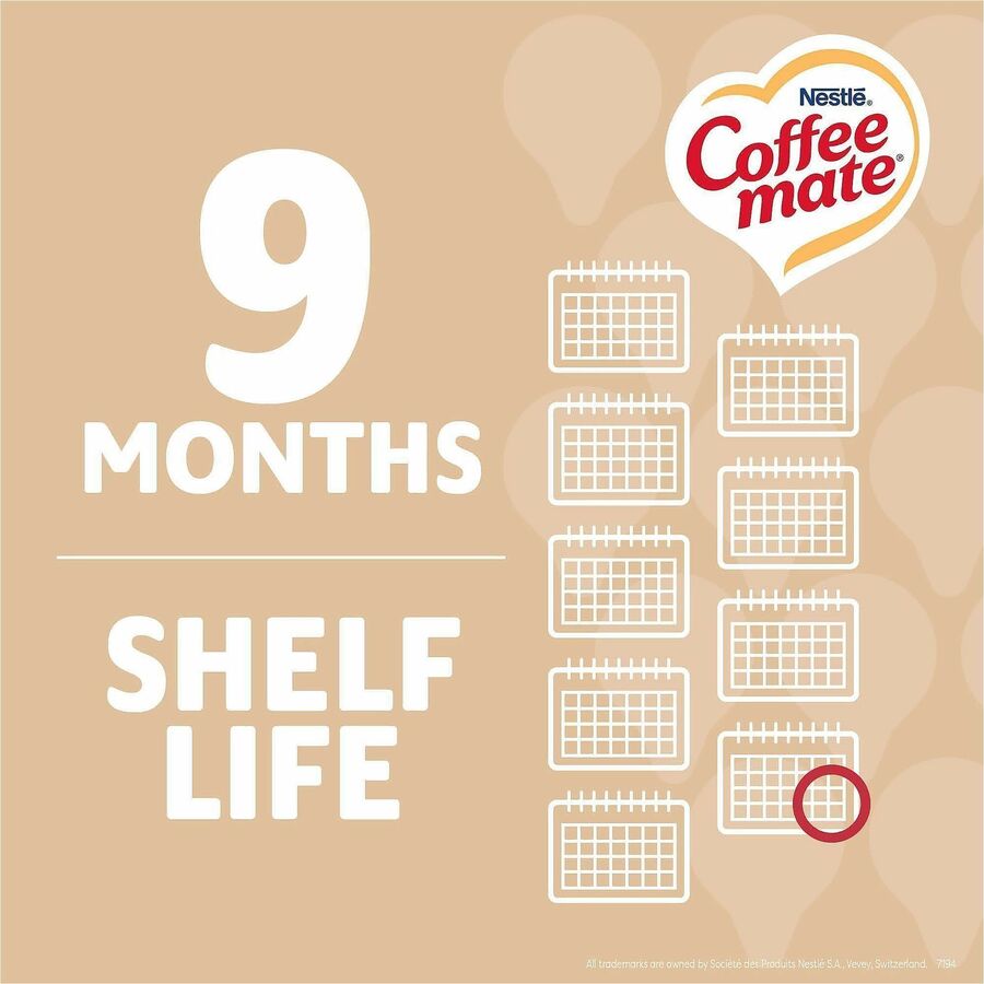 Coffee mate Original Nondairy Liquid Creamer Singles, Original Flavor, 0.38 fl oz (11 mL), 180 Cups per Carton