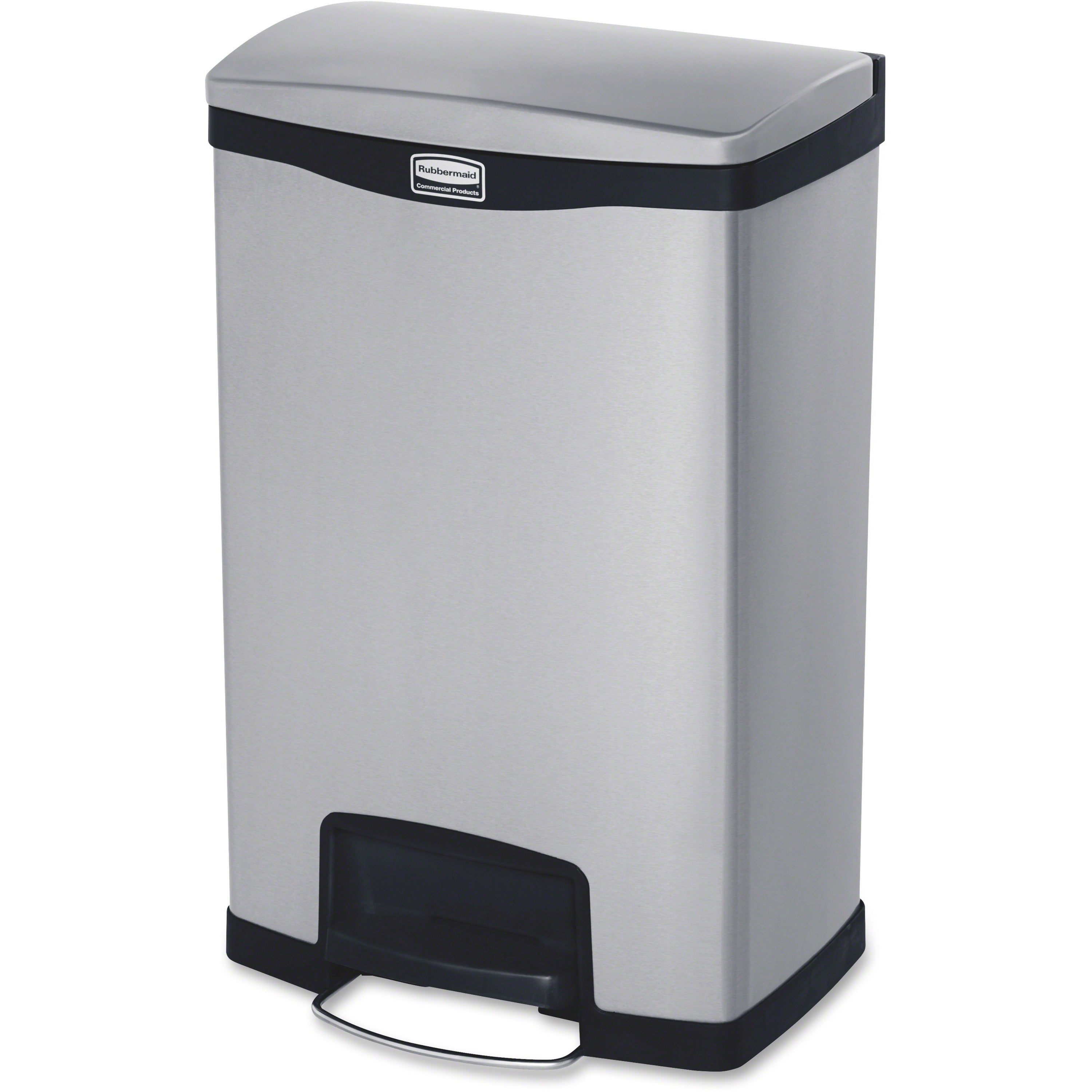 13 gal Capacity - 28.7" Height x 13.7" Width - Stainless Steel, Poly - Black - 1 Each