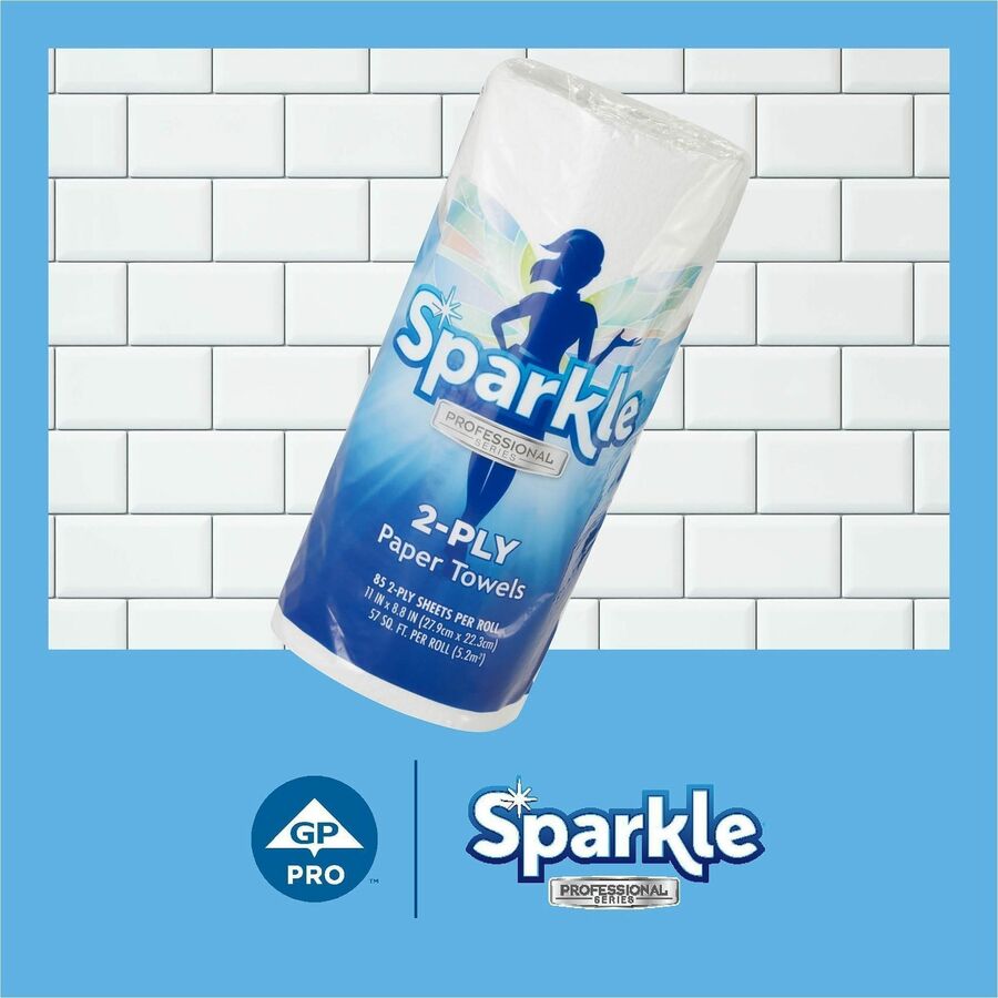 2 Ply - 8.80" Width x 11" Length - 85 Sheets/Roll - White - 15 / Carton