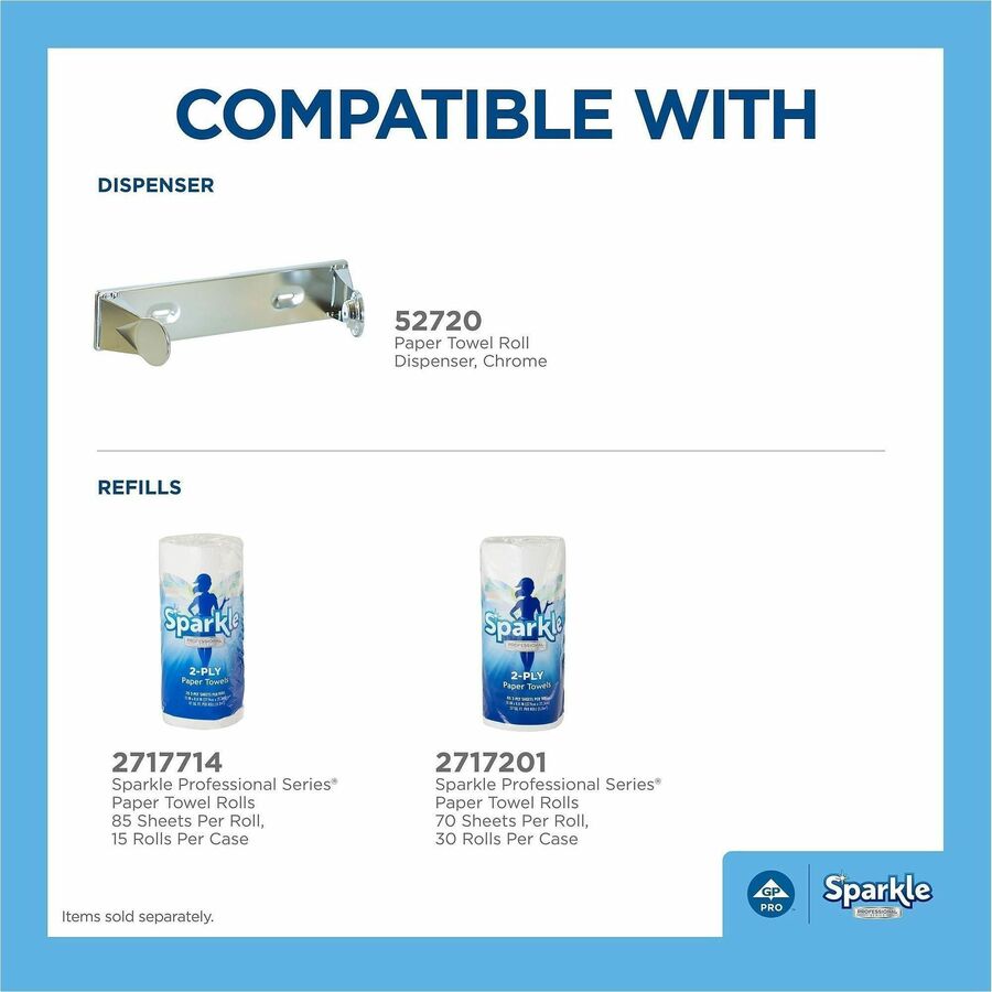 2 Ply - 8.80" Width x 11" Length - 85 Sheets/Roll - White - 15 / Carton