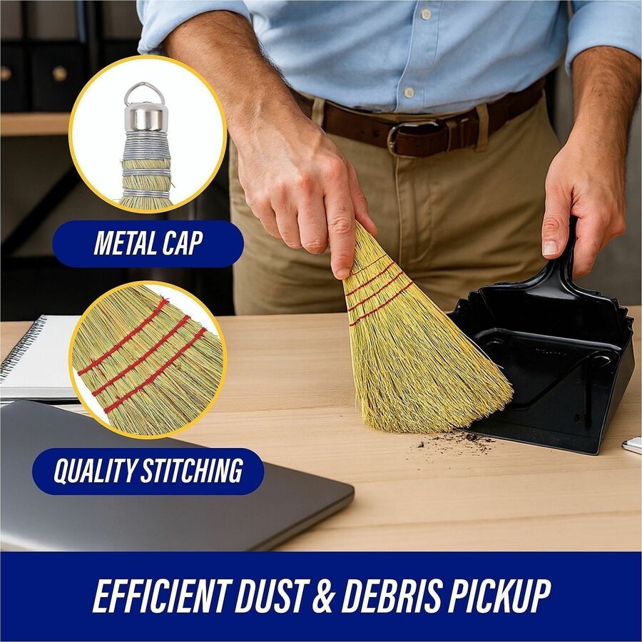 Genuine Joe Whisk Broom - Natural - 1 Each