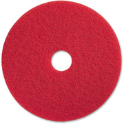 Genuine Joe Red Buffing Floor Pad - 13" Diameter x 1" Thickness - Buffing, Scrubbing, Floor - 175 rpm to 350 rpm Speed Supported - Flexible, Resilient, Dirt Remover, Rotate - Fiber - Red - 5 / Carton