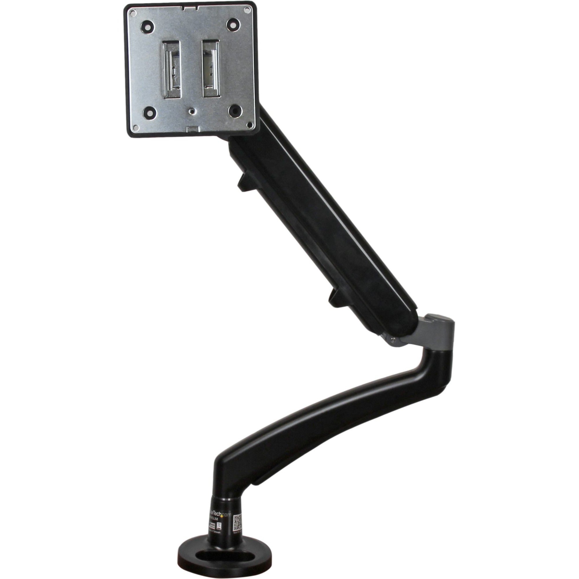 StarTech.com ARMSLIM Mounting Arm for Monitor, Flat Panel Display, Curved Screen Display - Black - TAA Compliant