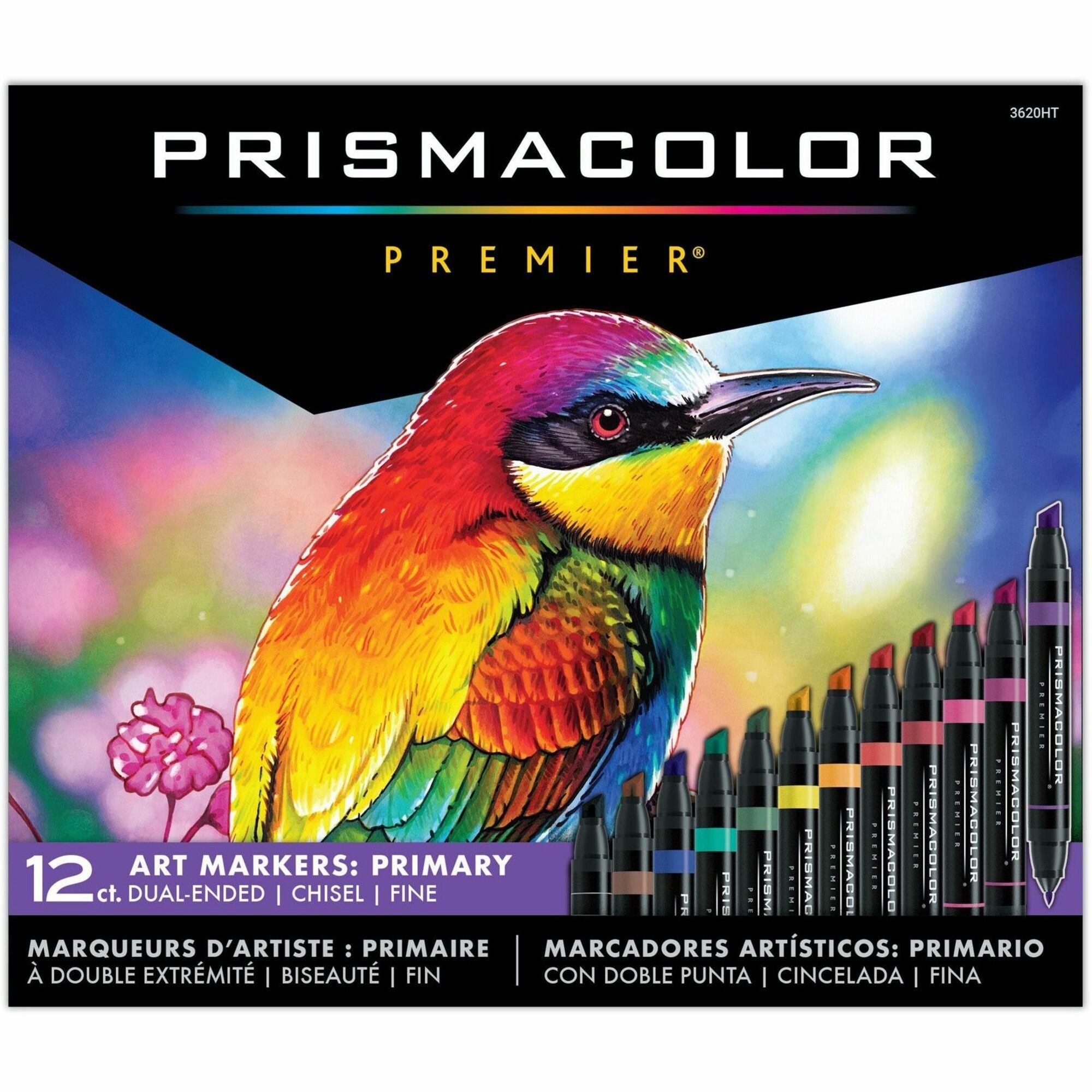 Prismacolor Premier Fine Art Markers - Primary Ink - Alcohol Based - 12 / Box