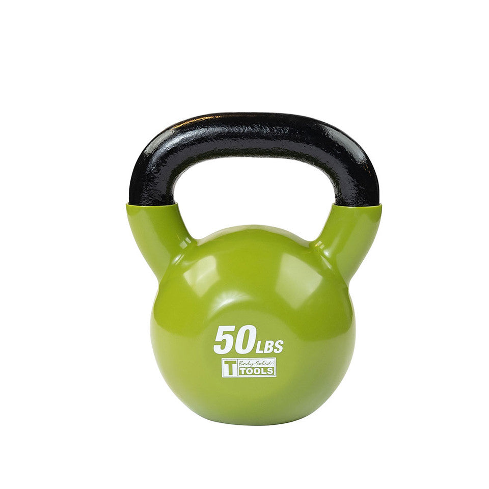 Vinyl Coated Kettlebell, 50Lb Olive