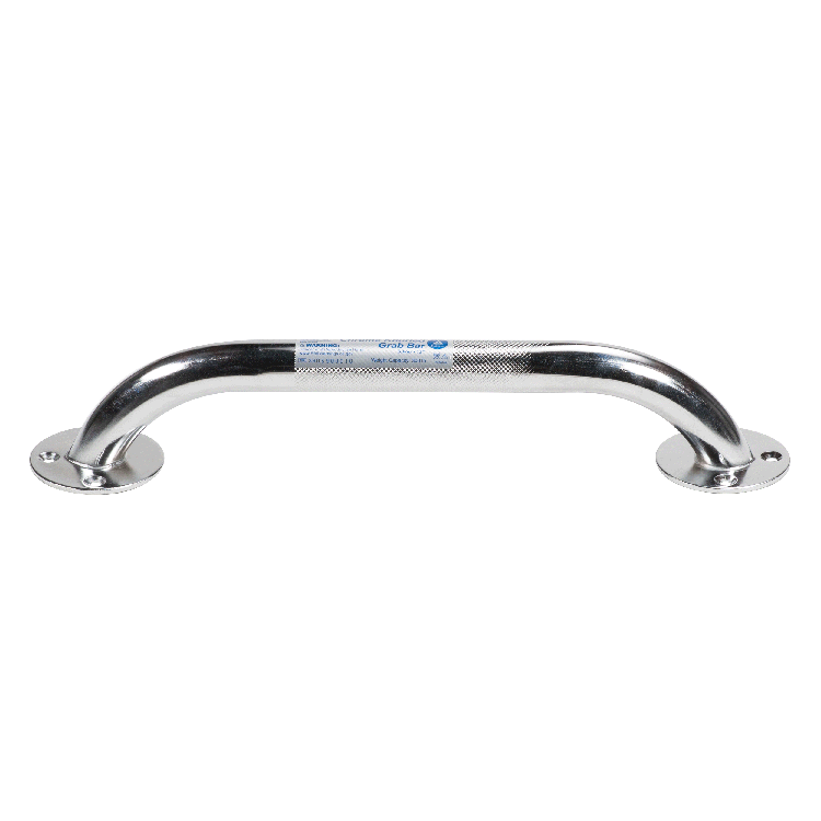 Chrome Knurled Grab Bar, 12", Single, 1 Quantity per Box