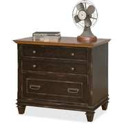 Martin Hartford Lateral File, 2 Drawers, Wood Veneer, Vintage Black Finish, Lockable Drawers, Ball Bearing Glide, 31" H x 36" W x 21" D, 1 Each