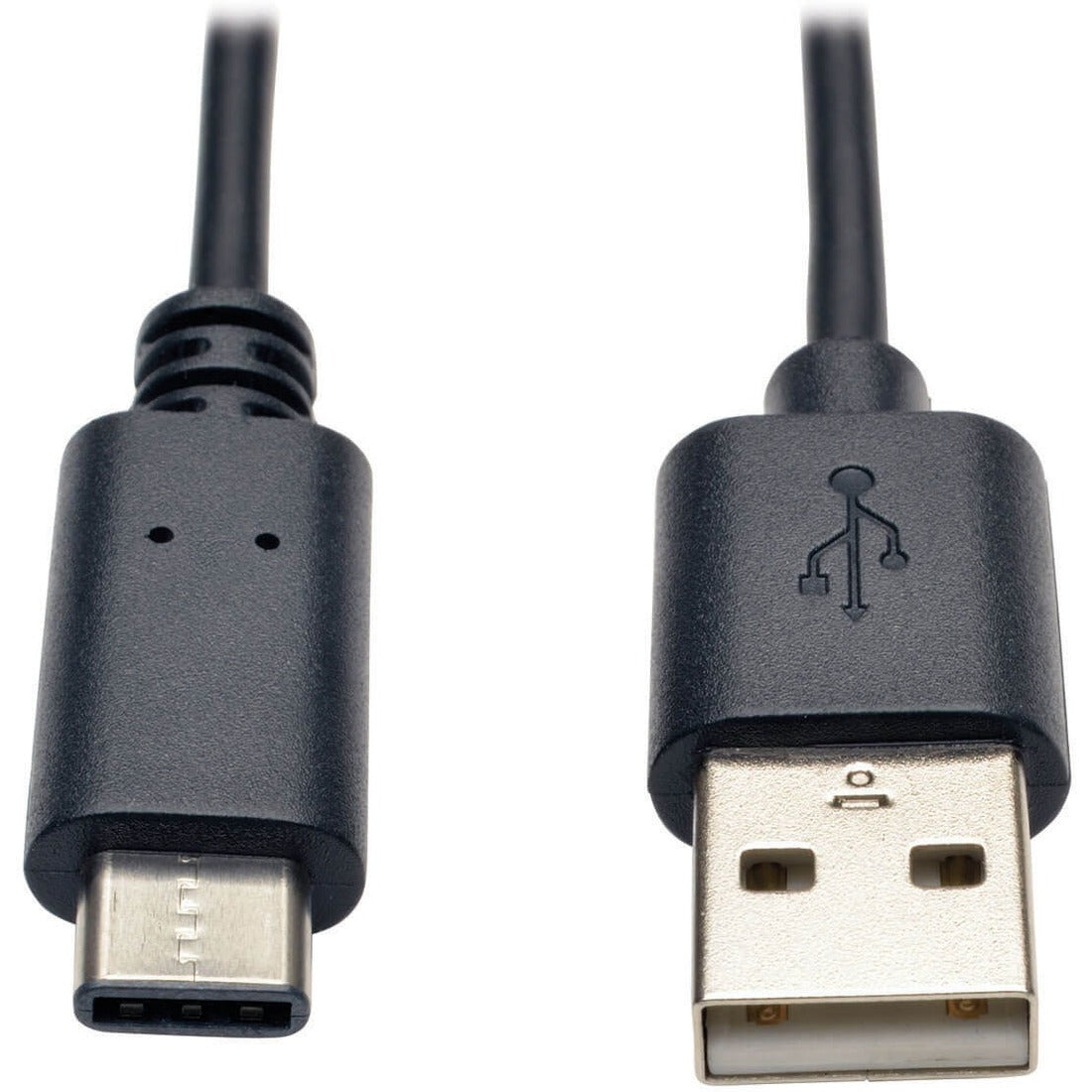 Tripp Lite USB Type-A Male to USB-C Hi-speed Cable, 6 ft, 480 Mbps, Shielded, Nickel Plated Connector, Gold Plated Contact, 28 AWG, Black, 1 Each