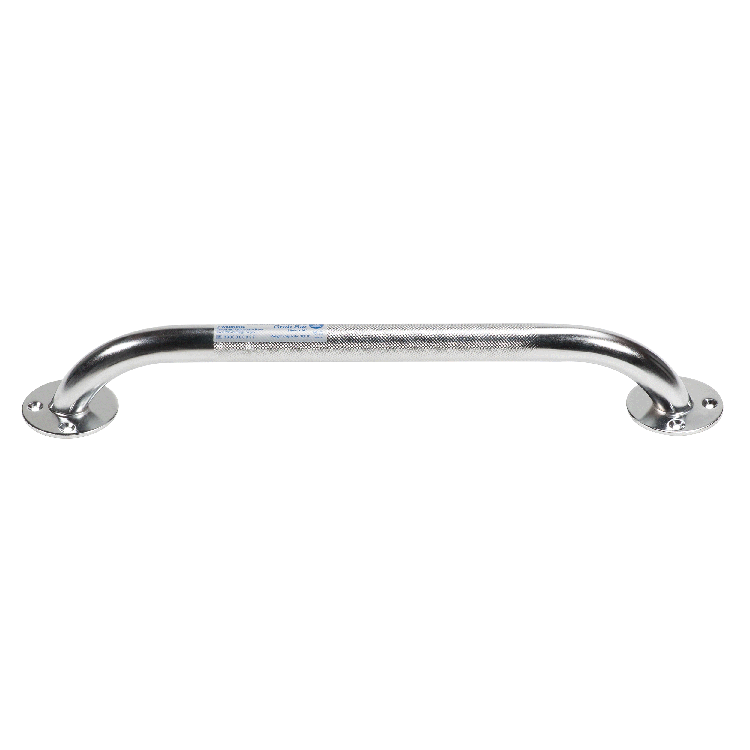 Chrome Knurled Grab Bar, 16", Multi, 1 Quantity per Box, 3 Boxes per Case