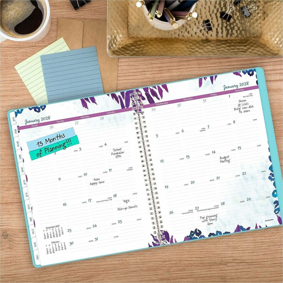 At-A-Glance Wild Washes Weekly Monthly Appointment Book Planner, Teal, Large