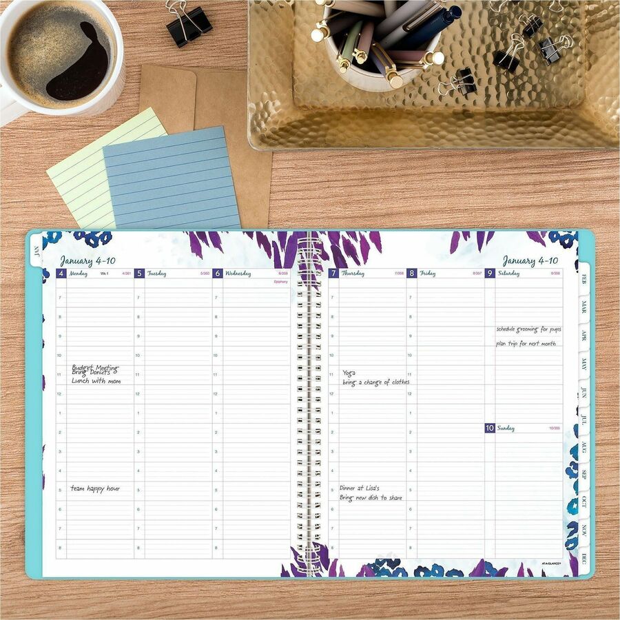 At-A-Glance Wild Washes Weekly Monthly Appointment Book Planner, Teal, Large