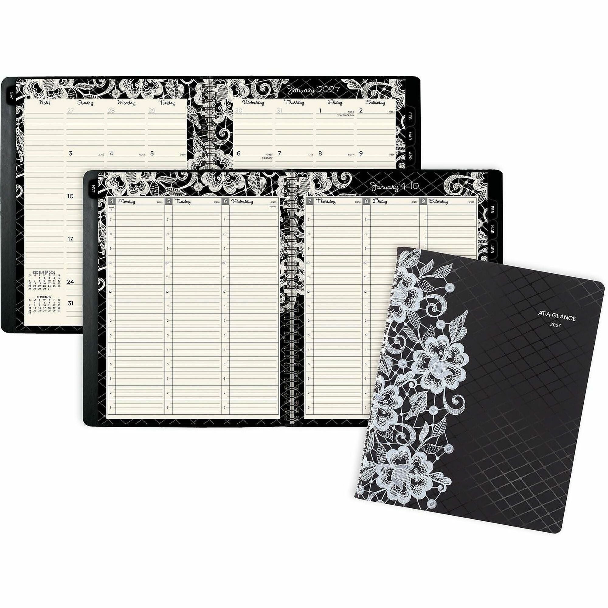 At-A-Glance Lacey Weekly Monthly Appointment Book Planner, Large, 8 1/2" x 11"