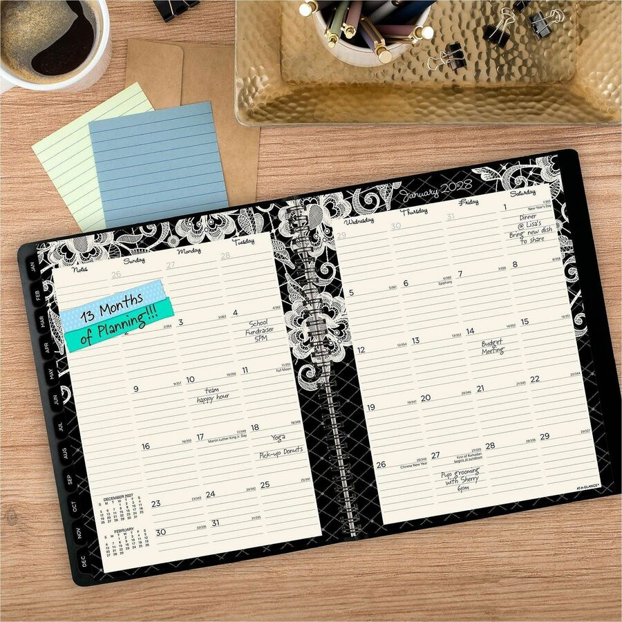 At-A-Glance Lacey Weekly Monthly Appointment Book Planner, Large, 8 1/2" x 11"