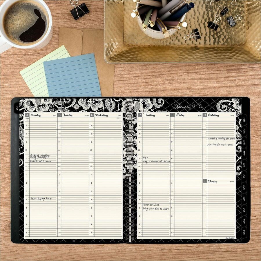 At-A-Glance Lacey Weekly Monthly Appointment Book Planner, Large, 8 1/2" x 11"