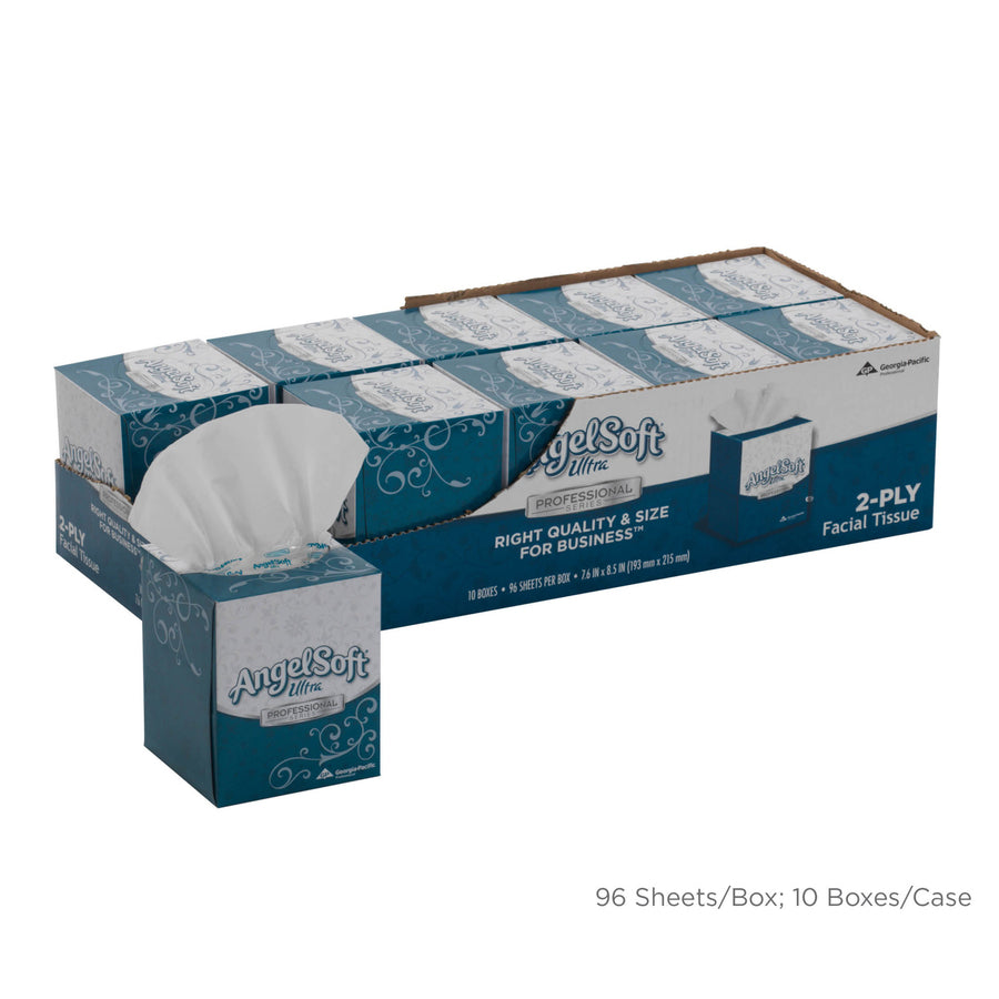 2 Ply - 7.60" Width x 8.50" Length - White - 96/Box - 10 / Carton