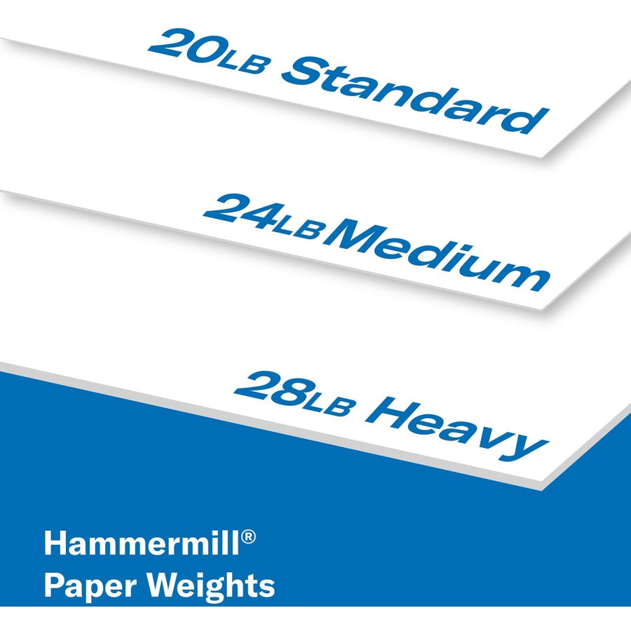 Hammermill Copy Plus Paper - White - 92 Brightness - Letter - 8 1/2" x 11" - 20 lb Basis Weight - Acid-free, Quick Drying - White - 500 Sheets per Ream - 500 Sheets/Ream - 40 / Pallet
