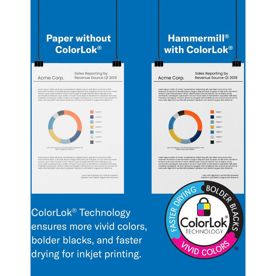 Hammermill Copy Plus Paper - White - 92 Brightness - Letter - 8 1/2" x 11" - 20 lb Basis Weight - Acid-free, Quick Drying - White - 500 Sheets per Ream - 500 Sheets/Ream - 40 / Pallet