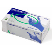 Medline SensiCare Ice Blue Nitrile Exam Gloves - 9.50" Glove Length - Large Size - Dark Blue - Comfortable, Chemical Resistant, Latex-free, Textured Fingertip, Non-sterile, Durable - For Medical - 250 / Box