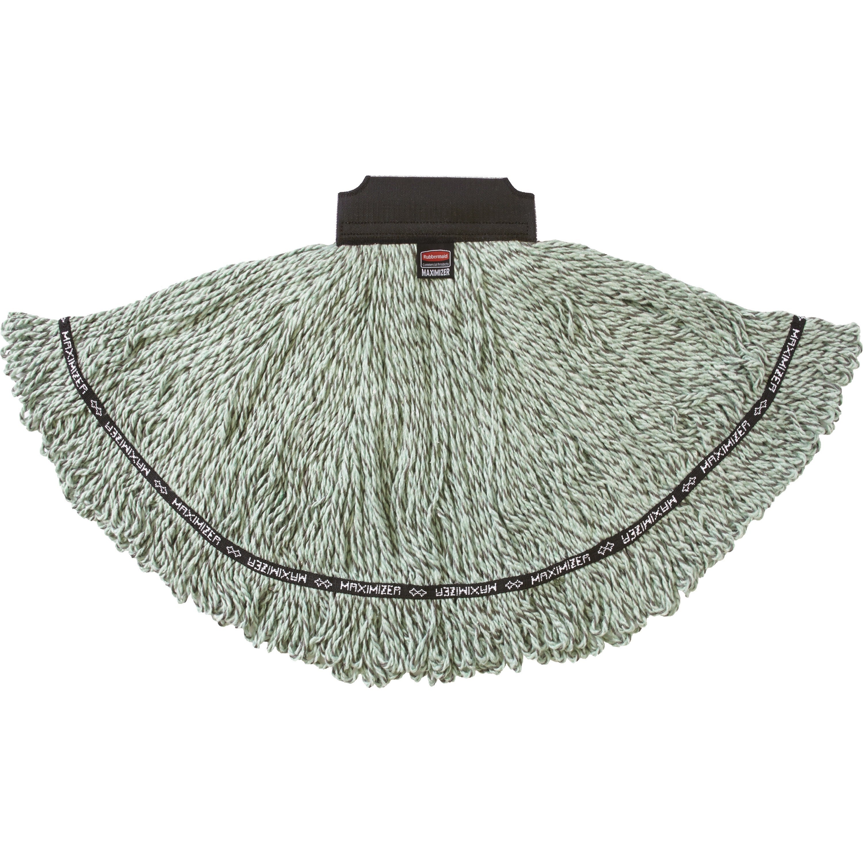 Rubbermaid Commercial Medium Maximizer Microfiber Mophead, 11.2" x 19.5", Green, 1 Each