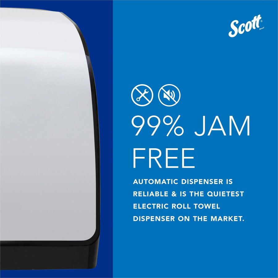 Scott Pro Automatic Hard Roll Towel Dispenser - Touchless Dispenser - 16.4" Height x 12.7" Width x 9.2" Depth - White - Touch-free - 1 Each