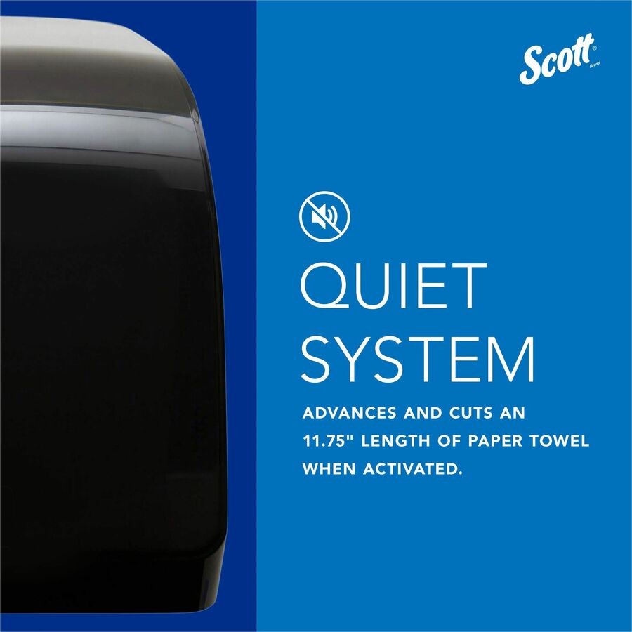 Scott Pro Manual Hard Roll Towel Dispenser - Roll Dispenser - 16.4" Height x 12.7" Width x 9.2" Depth - Black - Translucent, Durable, Key Lock - 1 Each