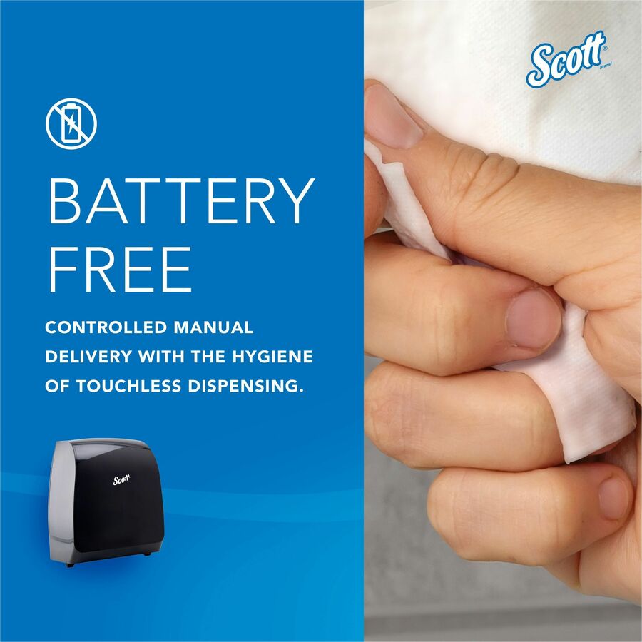 Scott Pro Manual Hard Roll Towel Dispenser - Roll Dispenser - 16.4" Height x 12.7" Width x 9.2" Depth - Black - Translucent, Durable, Key Lock - 1 Each