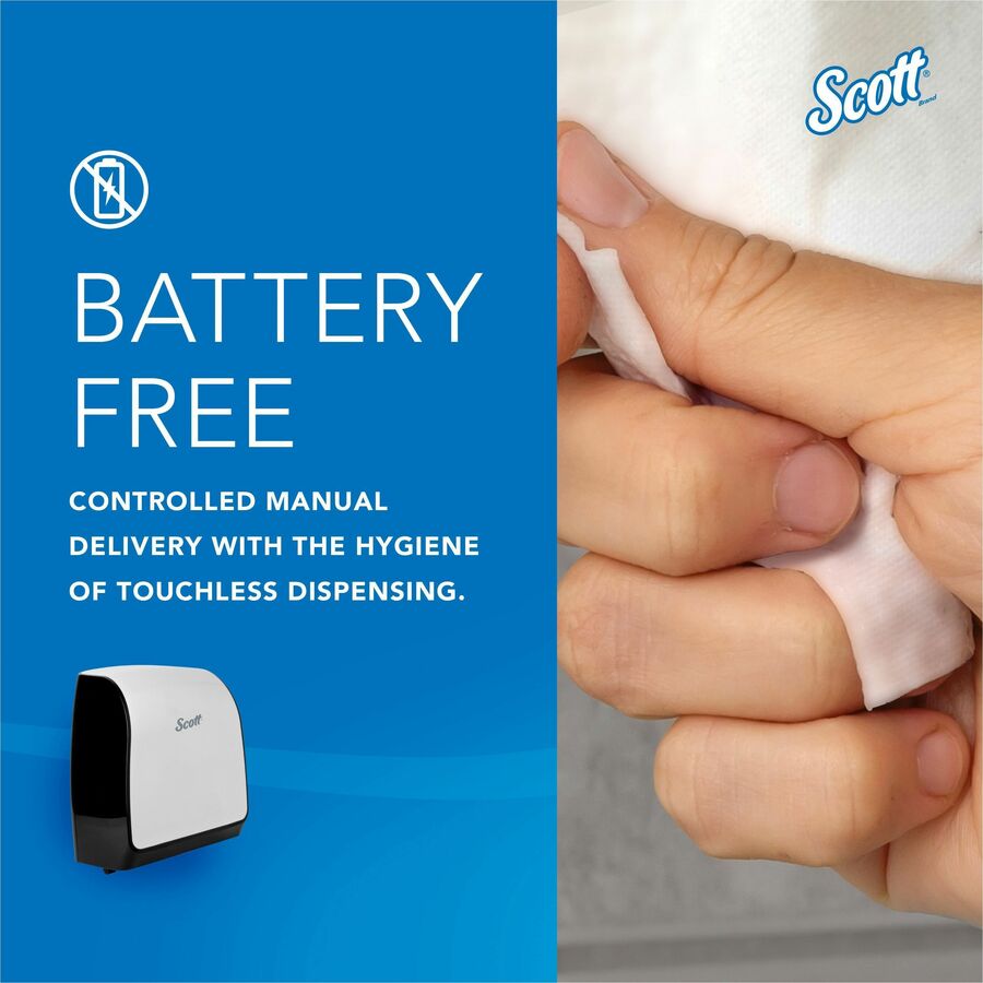 Scott Pro Manual Hard Roll Towel Dispenser - 1 - 9.2" Height x 12.7" Width x 16.4" Depth - Black - Quiet Operation - 1 Each