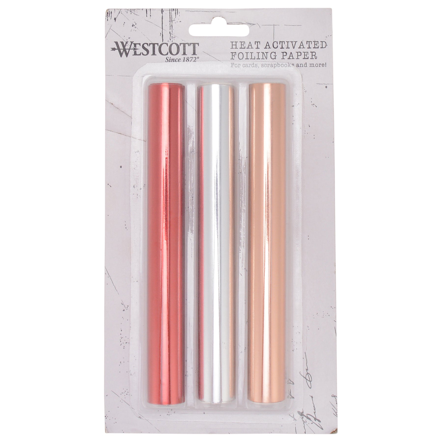 3-Pack Crafting Heat Activated Foil Rolls, Red, Silver, Gold