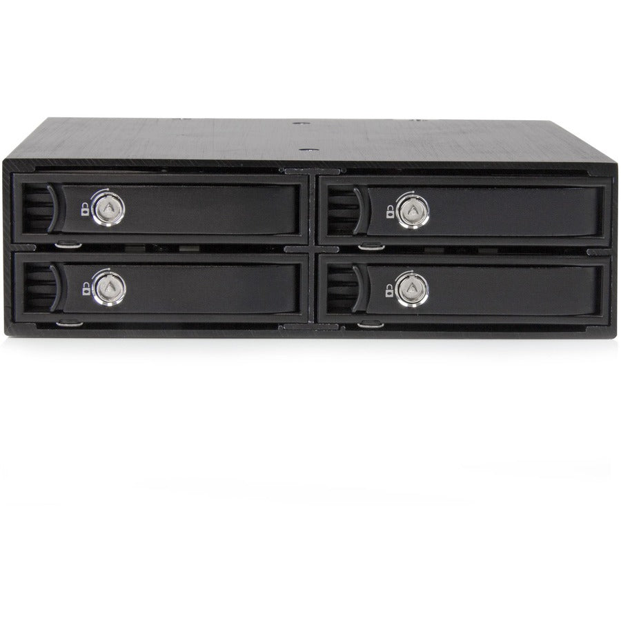 StarTech.com Drive Enclosure for 5.25" SATA/600, Serial Attached SCSI (SAS) - Serial ATA/600 Host Interface Internal - Black