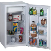 3.30 ft³ - Manual Defrost - Undercounter - Manual Defrost - Reversible - 3.30 ft³ Net Refrigerator Capacity - 120 V AC - 220 kWh per Year - White - Smooth - Built-in
