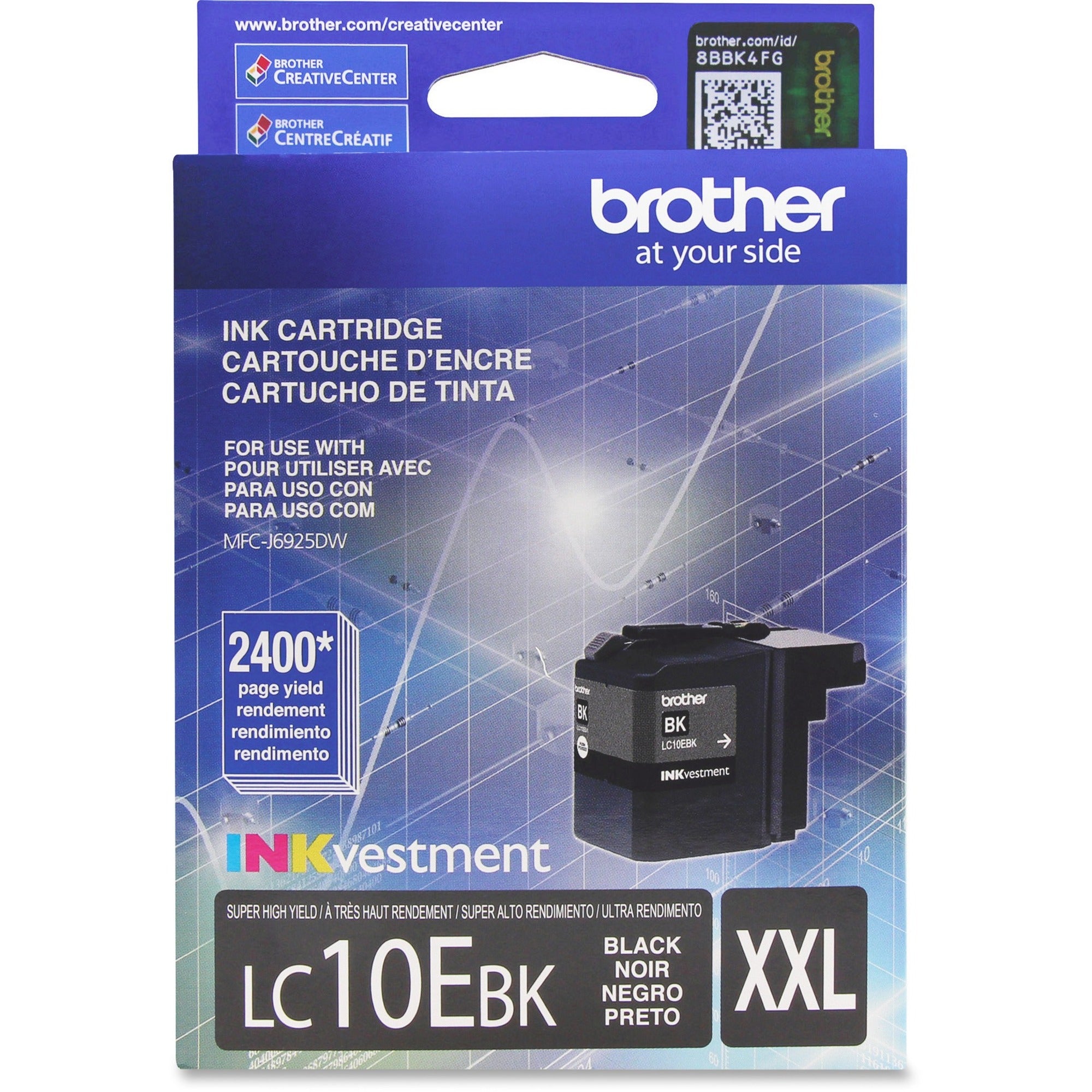 Brother LC-10EBK Original Inkjet Ink Cartridge - Black - 1 Each