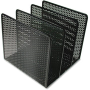3 Compartment(s) - Compartment Size : 3" - 7.25" Height x 8" Width x 8" Depth - Desktop - Heavy Duty, Scratch Resistant, Rounded Corner, Durable - Black - Steel - 1 Each