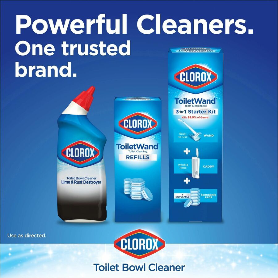 Clorox Toilet Bowl Cleaner Lime & Rust Destroyer, Bleach-Free, Disinfectant, Deodorizer, 24 fl oz Bottle, 1 Each